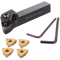 Shy-LA- Herramienta Wwlnr1616H08 1pc Titular Boring Bar 16X125Mm + 4 Piezas en Wnmg0804 Insertos con L Llave for Torno…